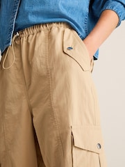 Camel Brown Parachute Pull On Cargo Trousers - Image 5 of 7