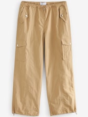 Camel Brown Parachute Pull On Cargo Trousers - Image 6 of 7
