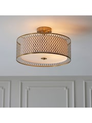 Gallery Home Gold Flush Ceiling Fitting Keela Ceiling Light - Image 2 of 7