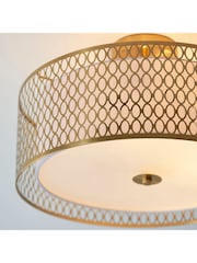 Gallery Home Gold Flush Ceiling Fitting Keela Ceiling Light - Image 5 of 7