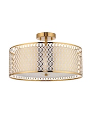 Gallery Home Gold Flush Ceiling Fitting Keela Ceiling Light - Image 7 of 7