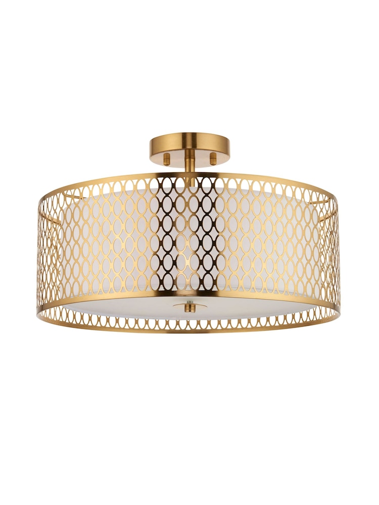 Gallery Home Gold Flush Ceiling Fitting Keela Ceiling Light - Image 7 of 7 Gallery Home Gold Flush Ceiling Fitting Keela Ceiling Light - Image 7 of 7