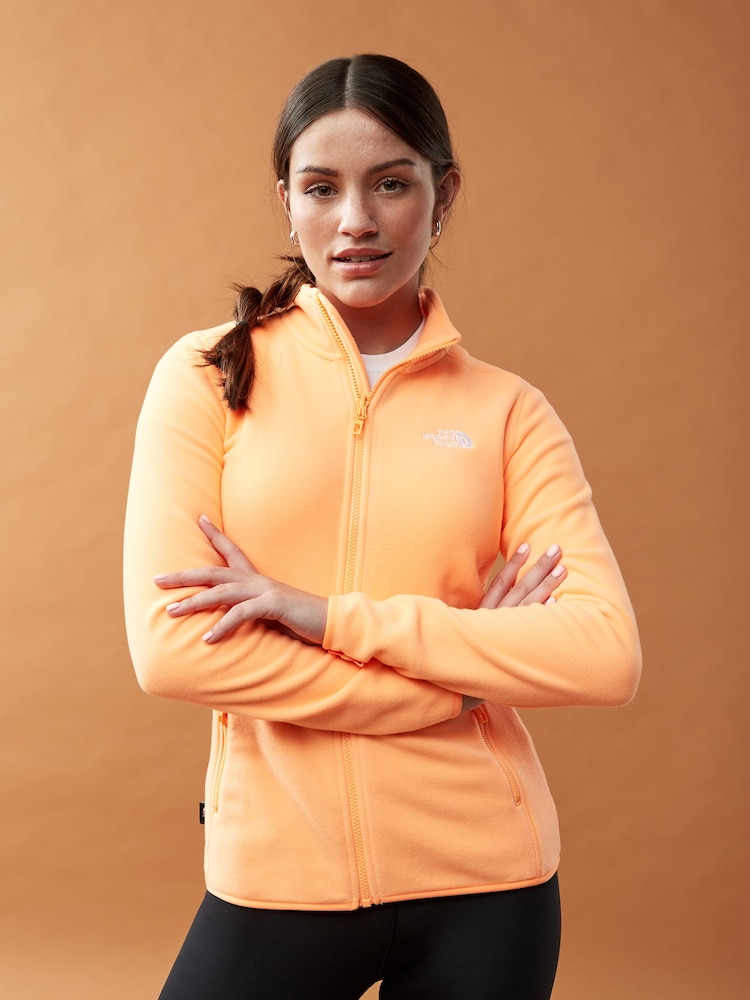 Orange - The North Face – Glacier – Fleece für Damen mit durchgehendem Reißverschluss - Bild 1 von 6