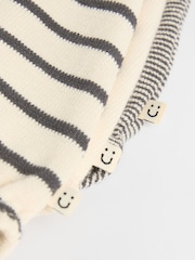 Monochrome Stripe Baby 100% Cotton Jersey Bloomer Romper 3 Pack (0mths-3yrs) - Image 14 of 14