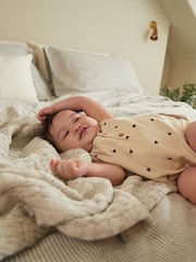 Monochrome Stripe Baby 100% Cotton Jersey Bloomer Romper 3 Pack (0mths-3yrs) - Image 2 of 14