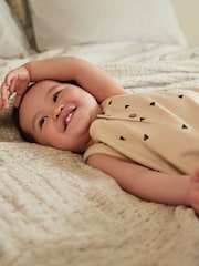 Monochrome Stripe Baby 100% Cotton Jersey Bloomer Romper 3 Pack (0mths-3yrs) - Image 4 of 14