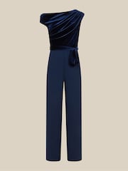 Monsoon Asymmetrical Velvet Jumpsuit - 4суретінің 2 суреті