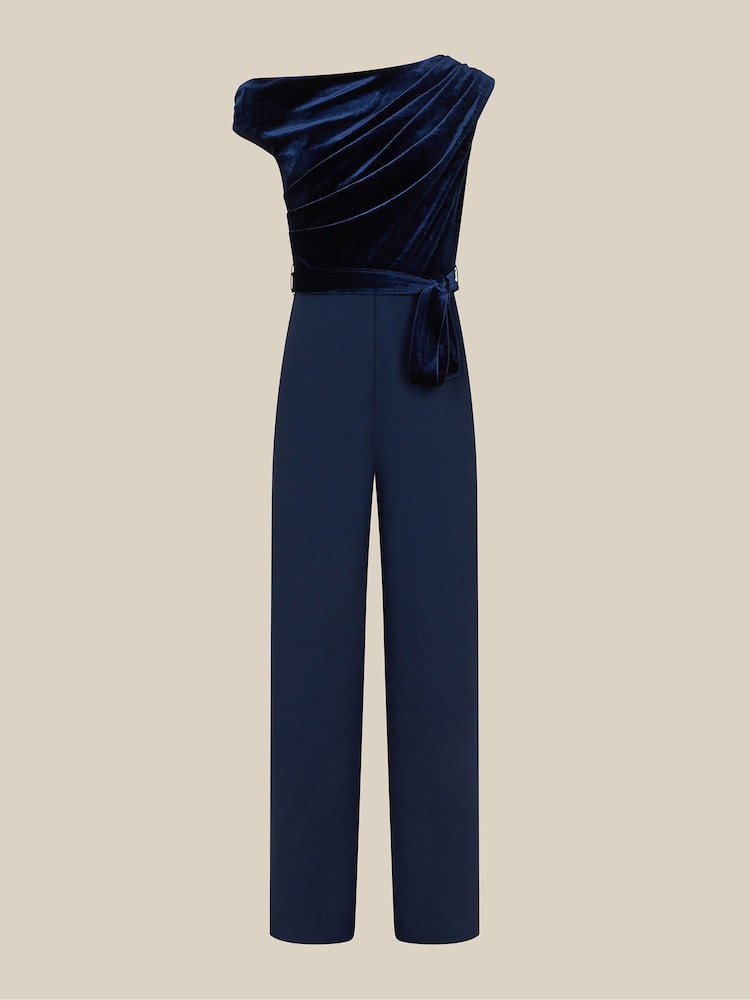 Monsoon Asymmetrical Velvet Jumpsuit - 4суретінің 2 суреті