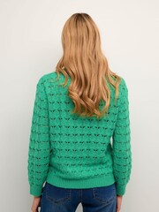 Kaffe Green Elena Lace Knit Pullover - Image 2 of 6