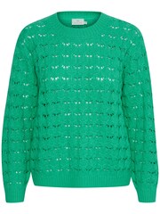 Kaffe Green Elena Lace Knit Pullover - Image 5 of 6