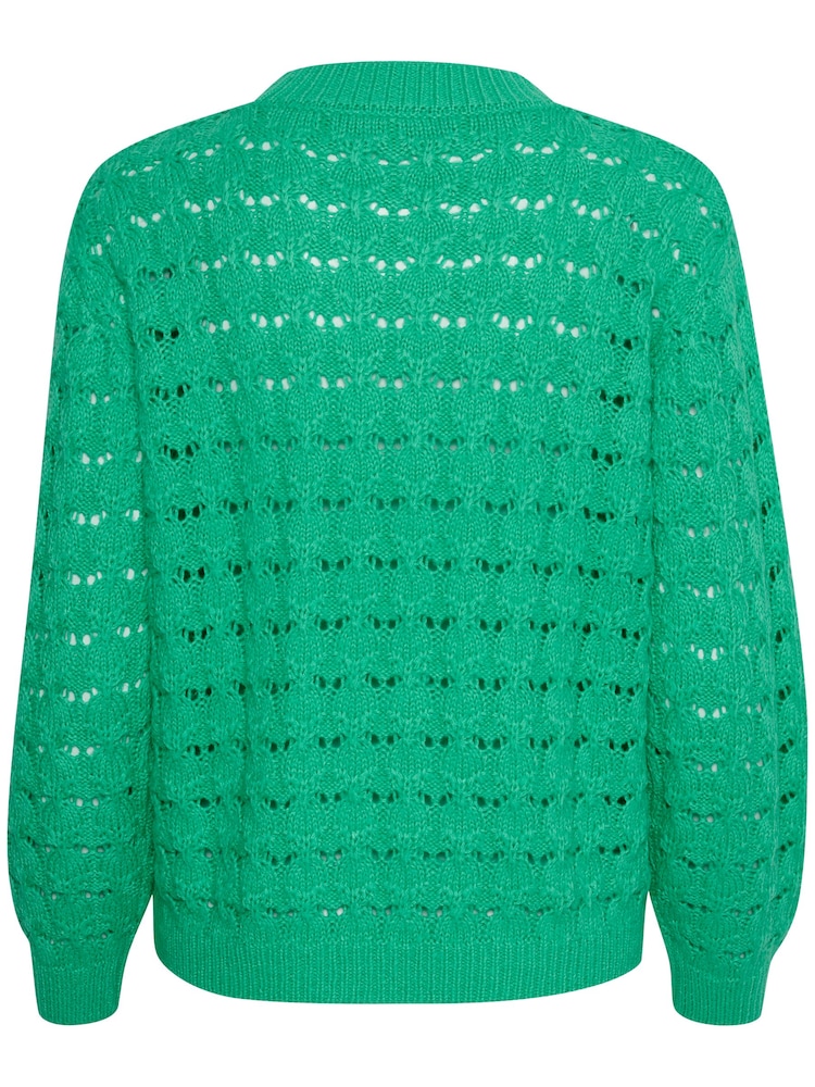 Kaffe Green Elena Lace Knit Pullover - Image 6 of 6