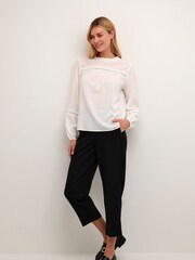 Kaffe Freya Lace White Blouse - Image 3 of 6