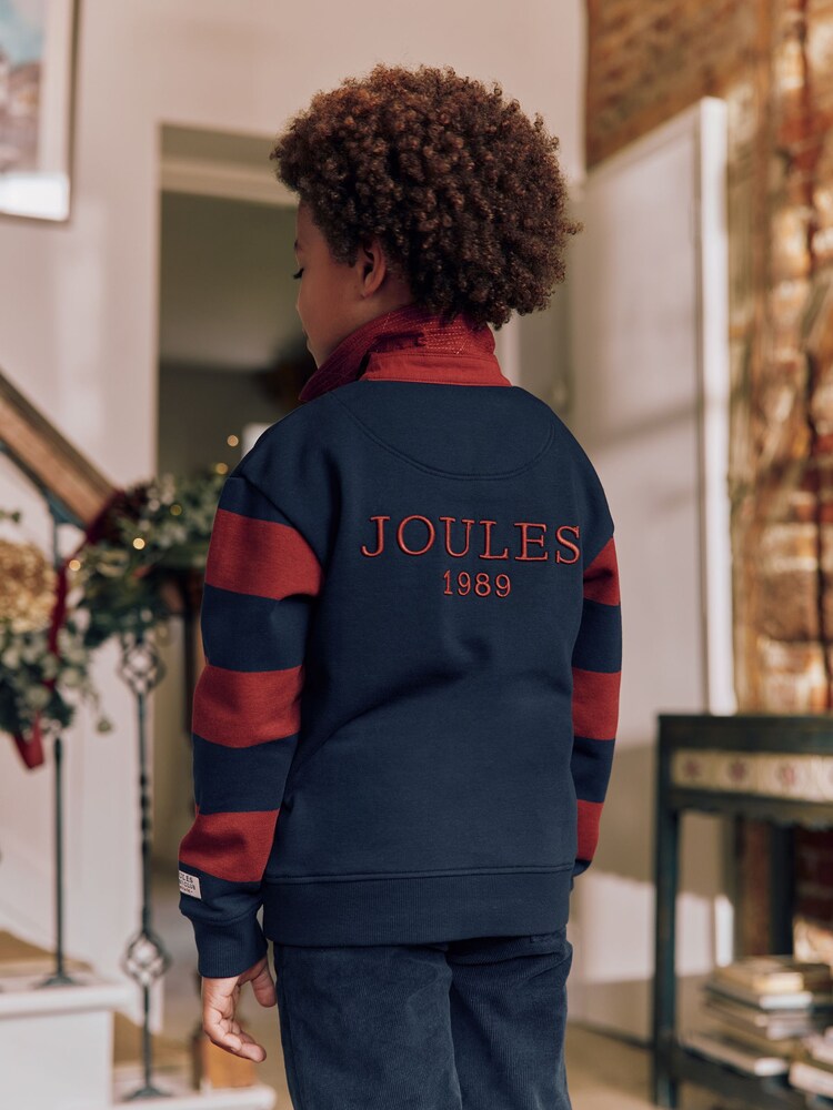 Joules Try Navy Blue Rugby Sweatshirt - Image 2 of 8