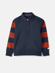Joules Try Navy Blue Rugby Sweatshirt - Image 3 of 8