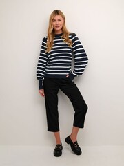 Kaffe Kamala Striped Knit Pullover Jumper - Image 3 of 6