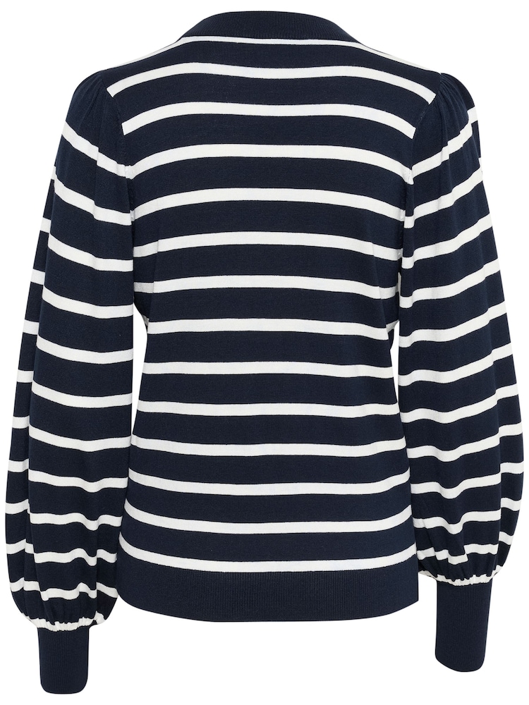 Kaffe Kamala Striped Knit Pullover Jumper - Image 6 of 6