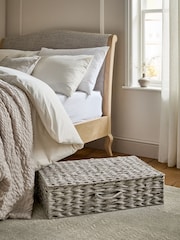 Grey Plastic Wicker Underbed Storage Basket - Image 1 of 7