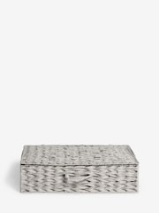 Grey Plastic Wicker Underbed Storage Basket - Image 5 of 7