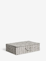 Grey Plastic Wicker Underbed Storage Basket - Image 6 of 7