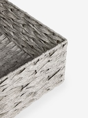 Grey Plastic Wicker Underbed Storage Basket - Image 7 of 7