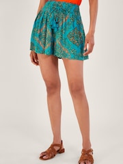 Monsoon Blue Tile Print Shorts - Image 1 of 4