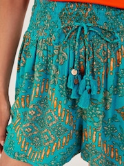 Monsoon Blue Tile Print Shorts - Image 3 of 4