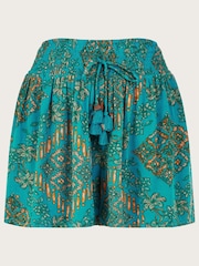 Monsoon Blue Tile Print Shorts - Image 4 of 4