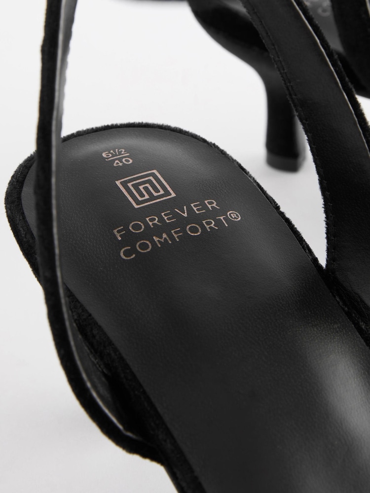 Black Forever Comfort® Low Heeled Sandals - Image 5 of 5