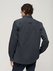 Superdry Blue Canvas Workwear Overshirt - Image 2 of 6