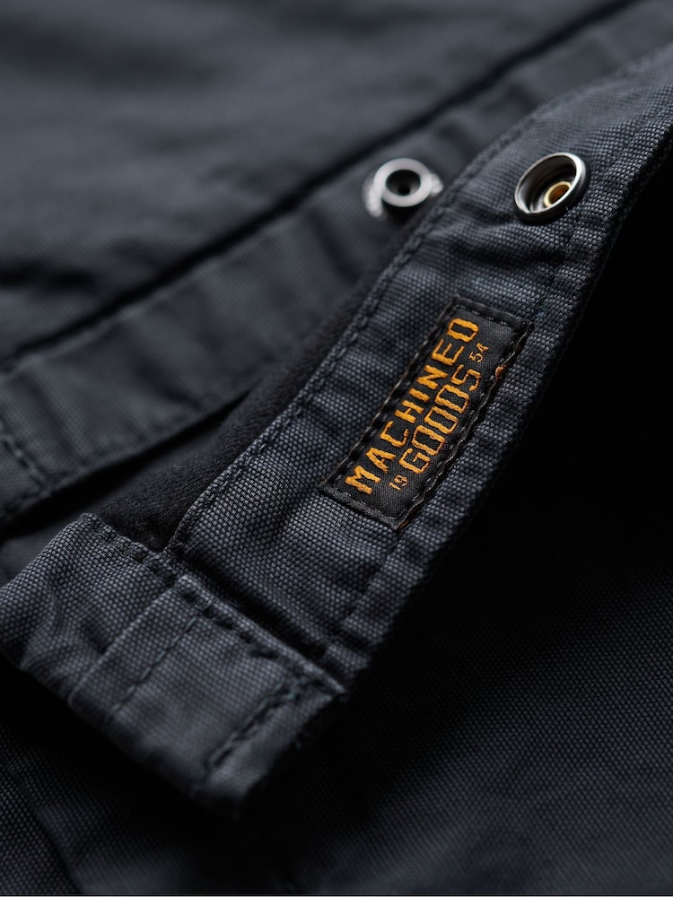 Superdry Blue Canvas Workwear Overshirt - Image 6 of 6