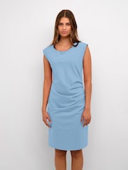 Kaffe Blue India Sleeveless Fitted Cocktail Dress - Image 1 of 1