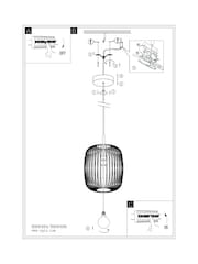 Eglo Black Romazzina Caged Modern Pendant - Image 5 of 5