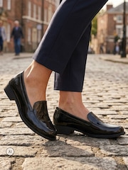 Pavers Black Ground Smart Block Moccasins Heels - Image 1 of 6