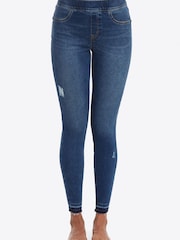 SPANX® Medium Control Distressed Denim Skinny Jeans - Image 1 of 5