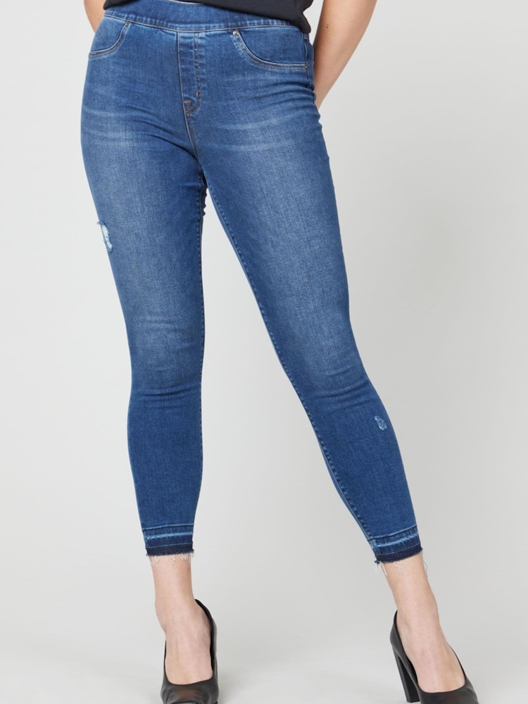 SPANX® Medium Control Distressed Denim Skinny Jeans - Image 2 of 5