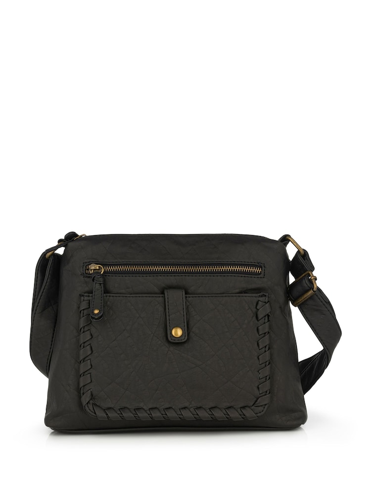 Pavers Black Multi-Pocket Cross-Body Bag - Image 2 of 4 Pavers Black Multi-Pocket Cross-Body Bag - Image 2 of 4