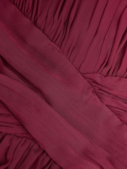 Monsoon Red Nadine Crossover Chiffon Maxi Dress - Image 2 of 2