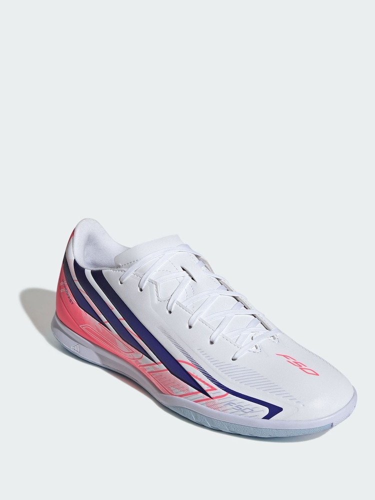 adidas White F50 Hyperfast Club Indoor Football Shoes - Image 1 of 4 adidas White F50 Hyperfast Club Indoor Football Shoes - Image 1 of 4