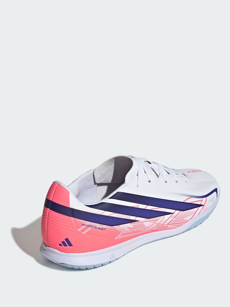 adidas White F50 Hyperfast Club Indoor Football Shoes - Image 2 of 4 adidas White F50 Hyperfast Club Indoor Football Shoes - Image 2 of 4