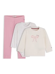 Tommy Hilfiger Pink Essential Three Piece Outfit Gift Box - Image 1 of 3