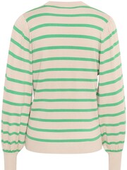 Kaffe Kamala Striped Knit Green Pullover - Image 6 of 6