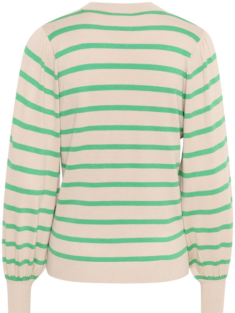 Kaffe Kamala Striped Knit Green Pullover - Image 6 of 6 Kaffe Kamala Striped Knit Green Pullover - Image 6 of 6