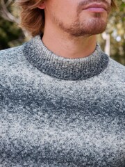 Blue Relaxed Brushed Ombre Knit Jumper - Image 5 of 9