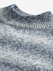 Blue Relaxed Brushed Ombre Knit Jumper - Image 8 of 9