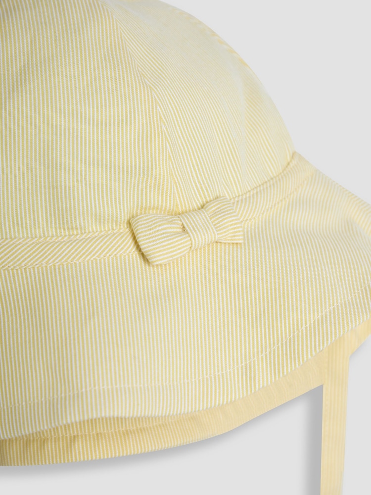 JoJo Maman Bébé Lemon Yellow Floppy Sun Hat - Image 3 of 3