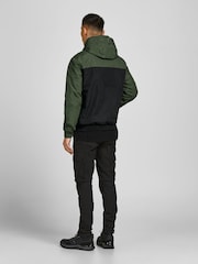 JACK & JONES Black Hooded Bomber Jacket - Image 2 of 7