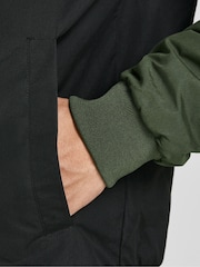 JACK & JONES Black Hooded Bomber Jacket - Image 6 of 7