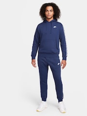 Blå - Nike Club Fleece Träningsoverall med huva - Bild 1 av 9