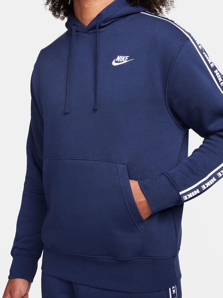Nike Blue Club Fleece Hooded Tracksuit - Image 5 of 9