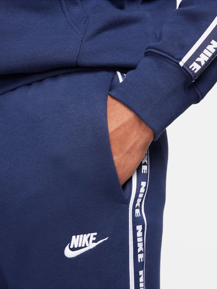 Nike Blue Club Fleece Hooded Tracksuit - Image 6 of 9